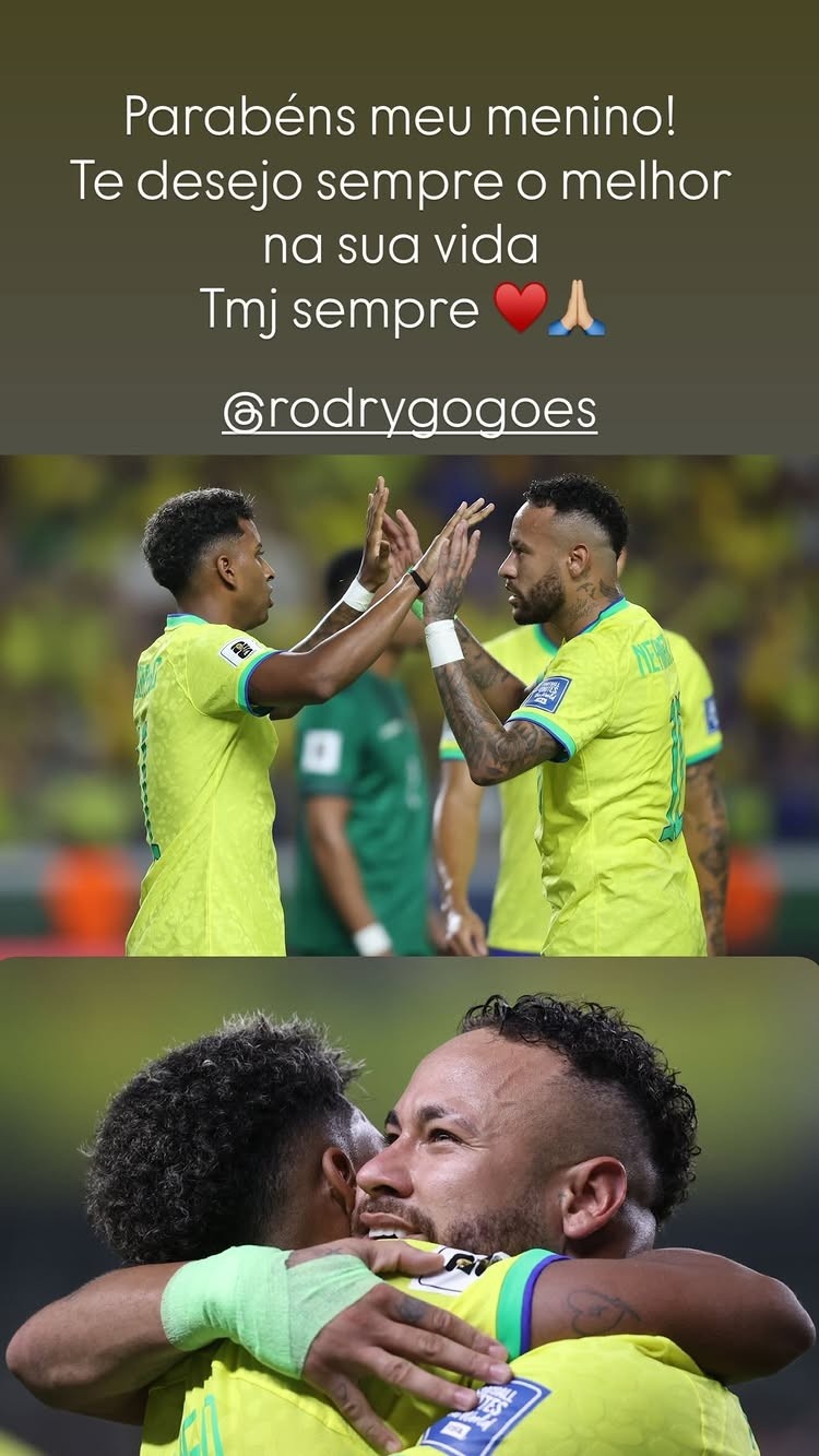 半岛·体育-偶像的关怀！内马尔为罗德里戈送上生日祝福：祝你一切顺利！